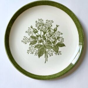 Vintage Green Floral Platter